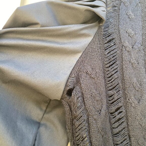 Kate Hewko Puff Statement Sleeve Sweater Top Black - Picture 12 of 13